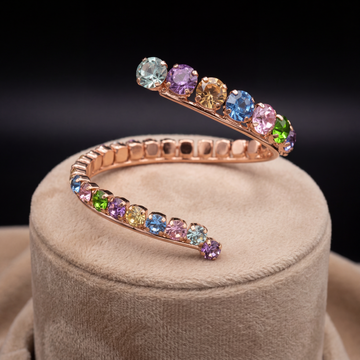 Freya bracciale - Oro Rosa - multicolor