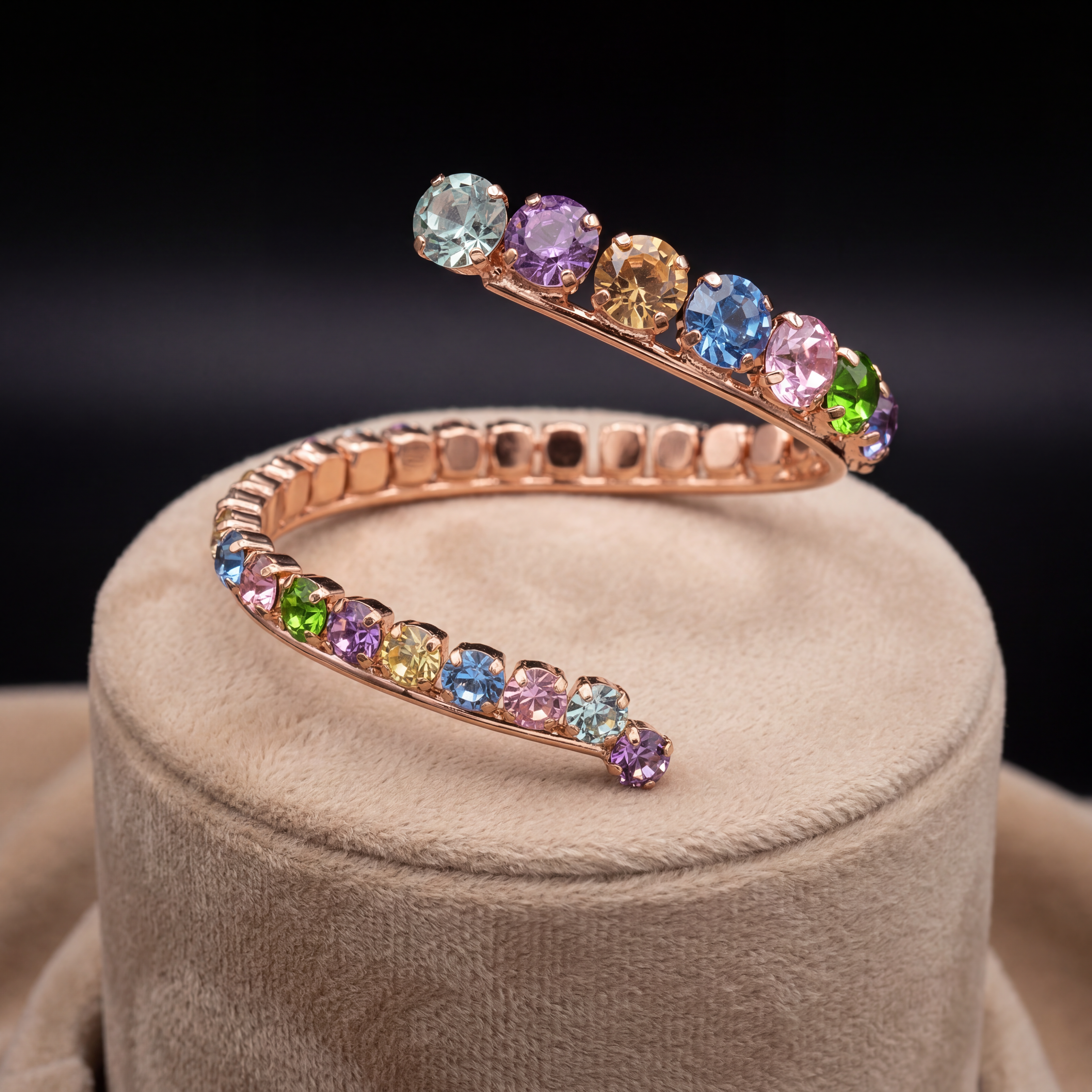 Freya bracciale - Oro Rosa - multicolor