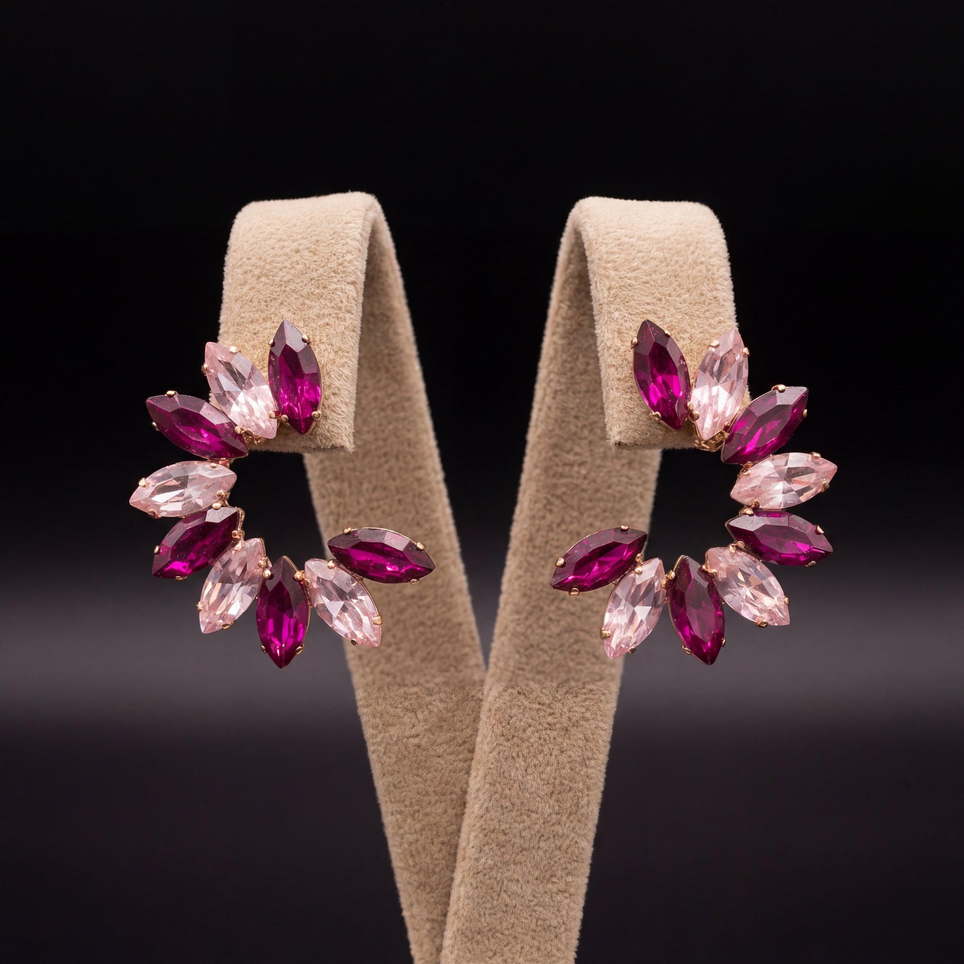 Latias - Oro Rosa - Orecchini Rosa Chiaro Fuxia Scuro
