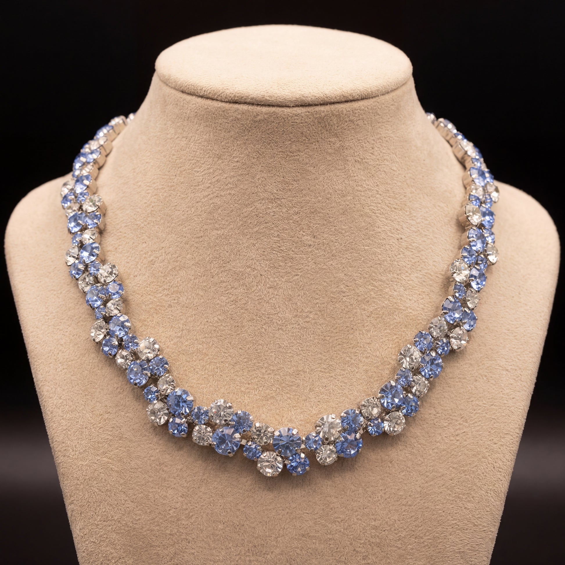 Miwa collana - Argento - Azzurro Polvere Crystal