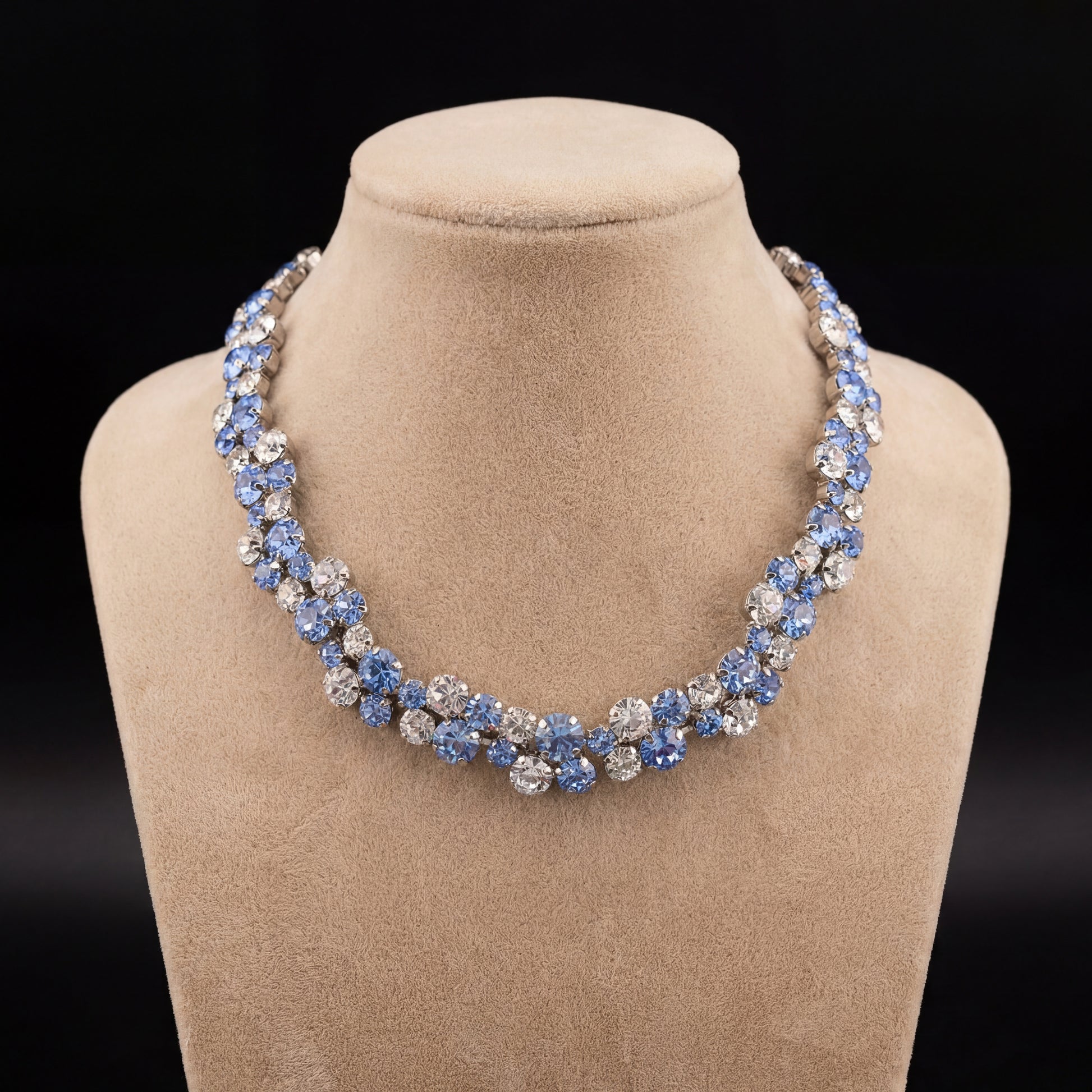Miwa collana - Argento - Blu, Bianco