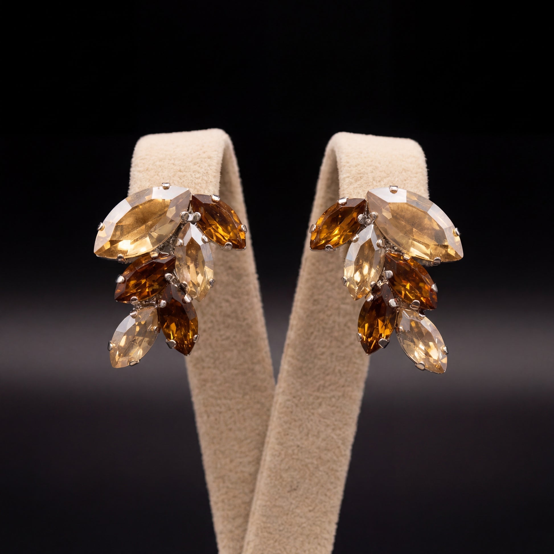 Inari orecchini - Argento - Gold Topazio Scuro