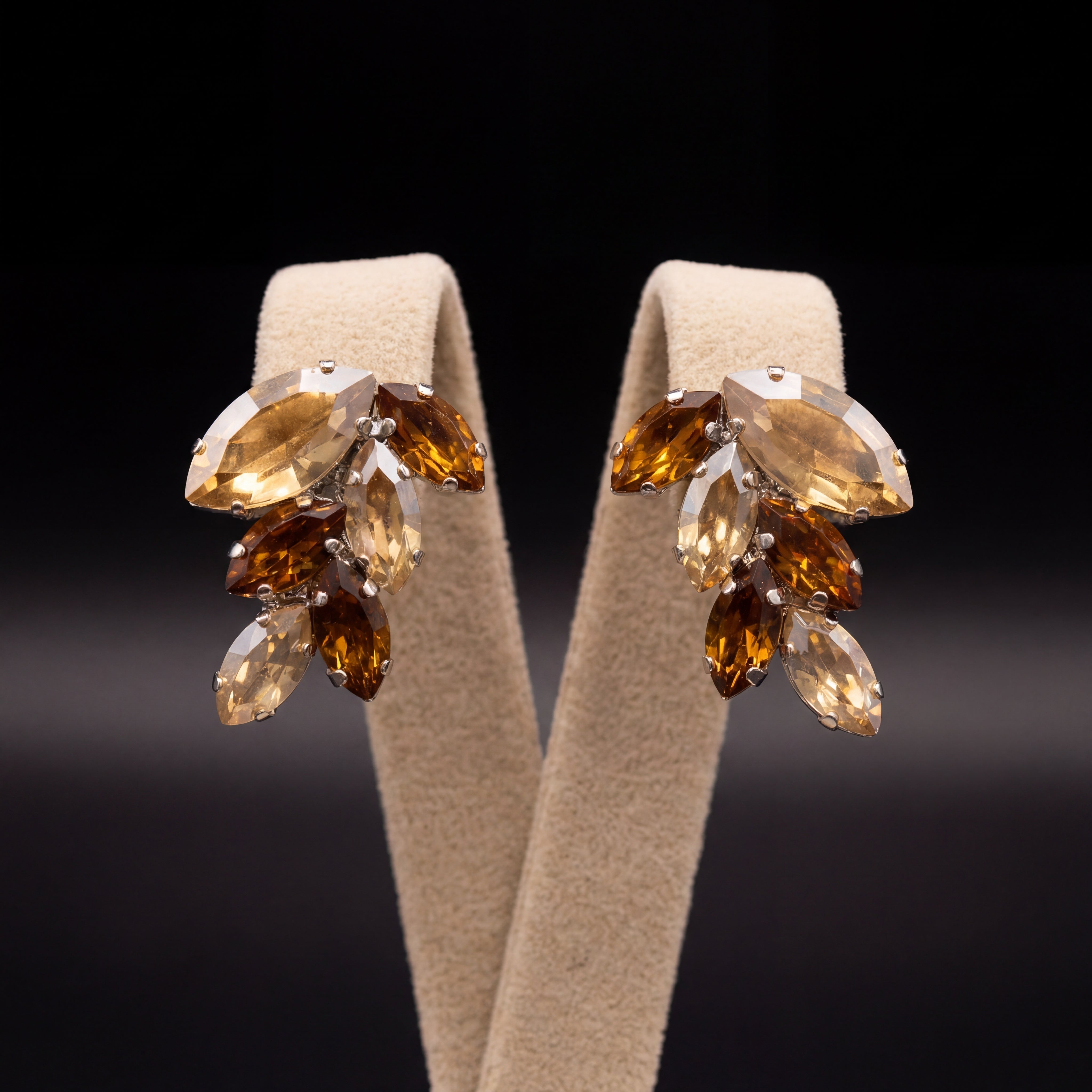 Inari orecchini - Argento - Gold Topazio Scuro