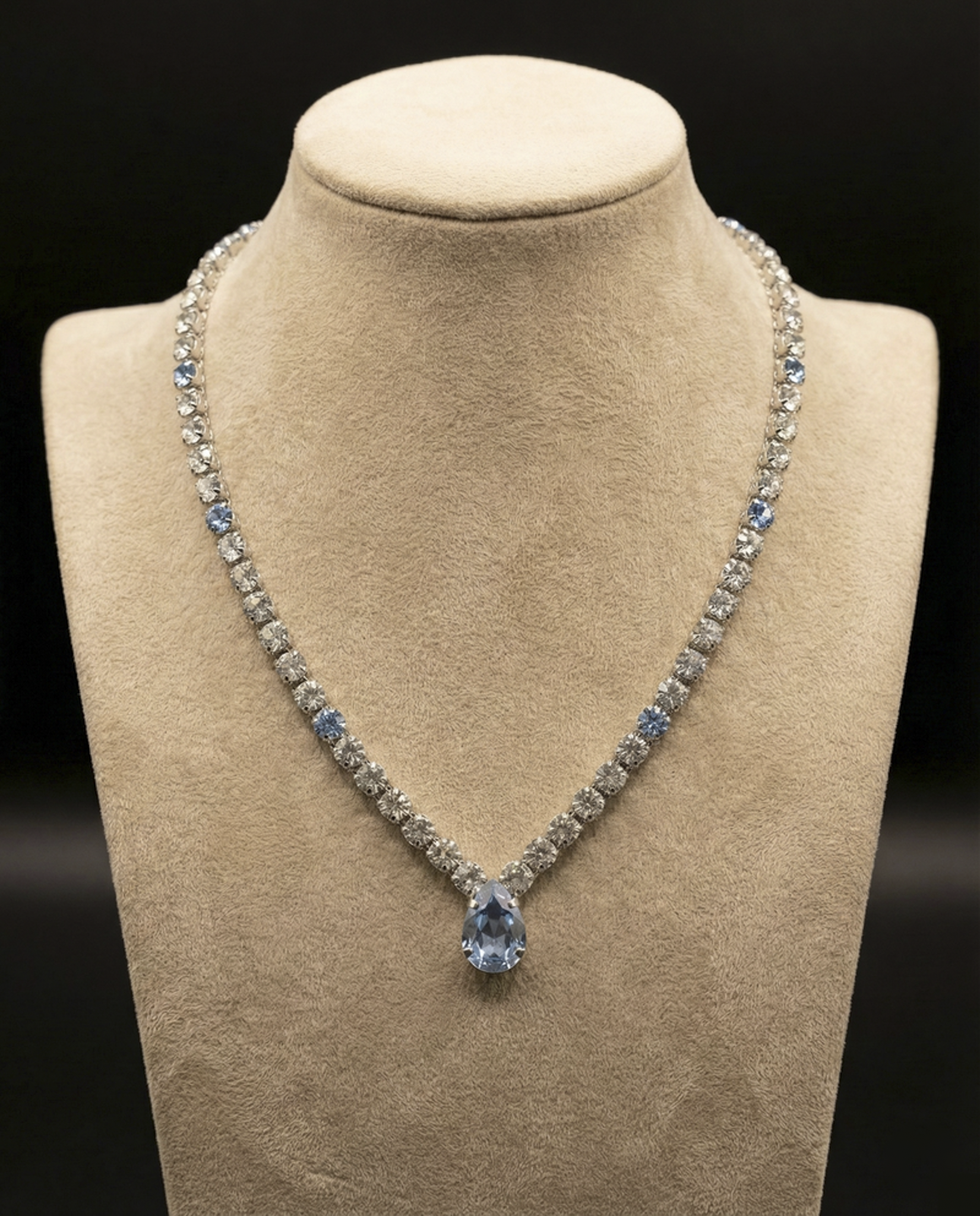 Sorina collana - Silver - AZZURRO POLVERE CRYSTAL