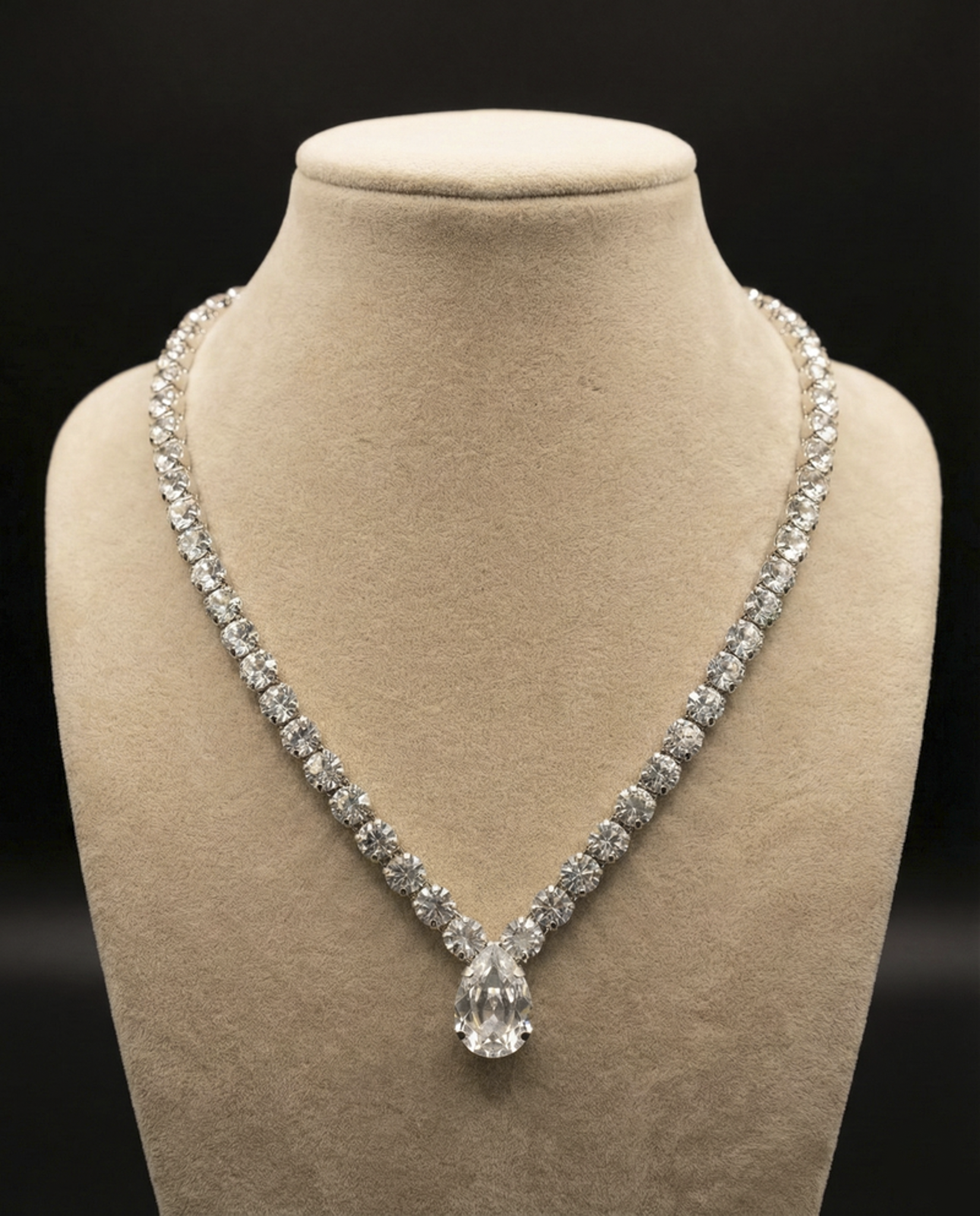 Sorina collana - Silver - CRYSTAL