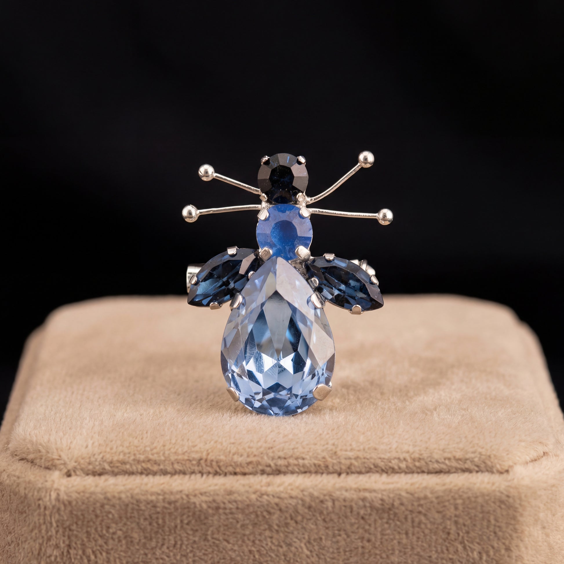 Spilla Bug - Argento - Blu Montana Azzurro Polvere