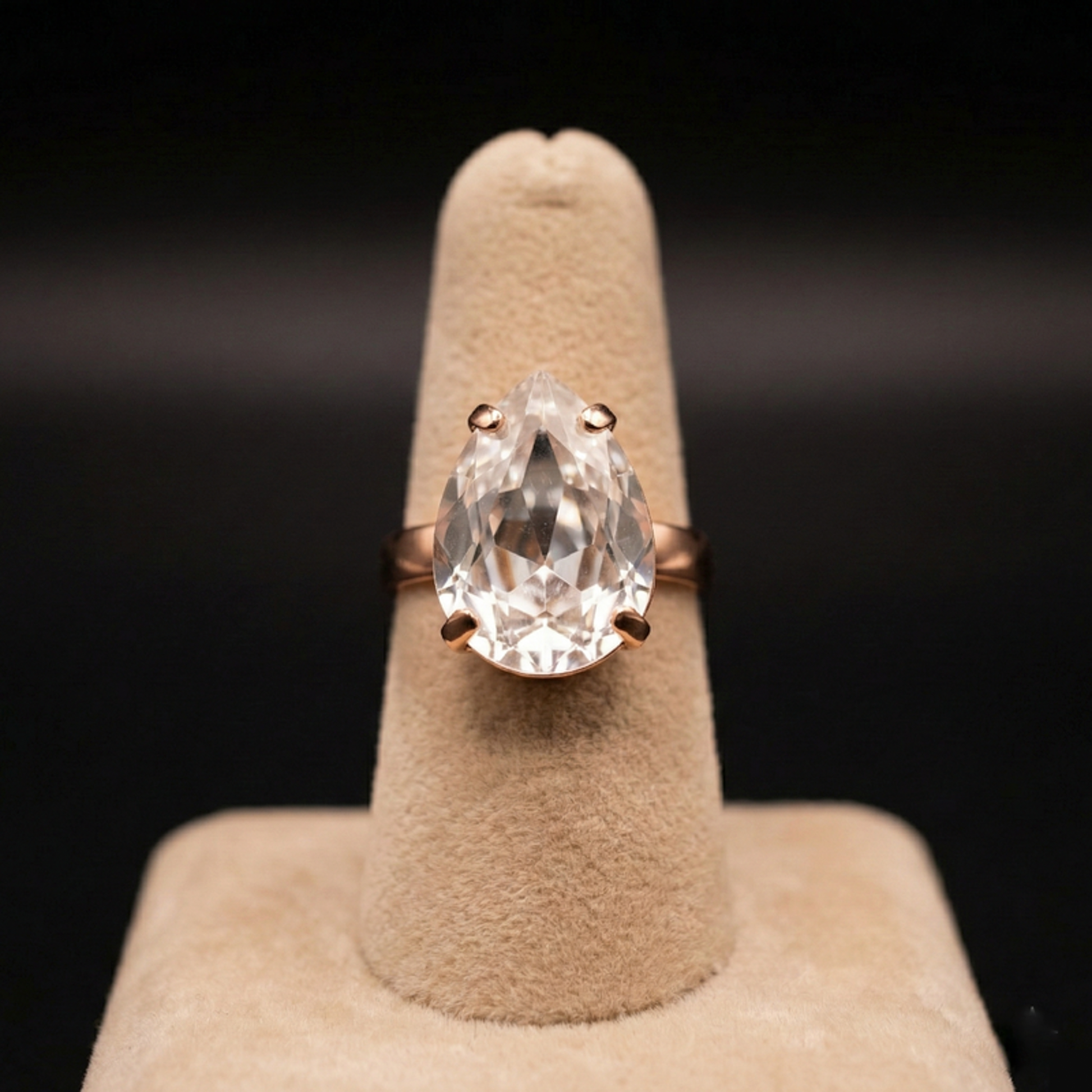 Stilla anello - Oro Rosa - CRYSTAL