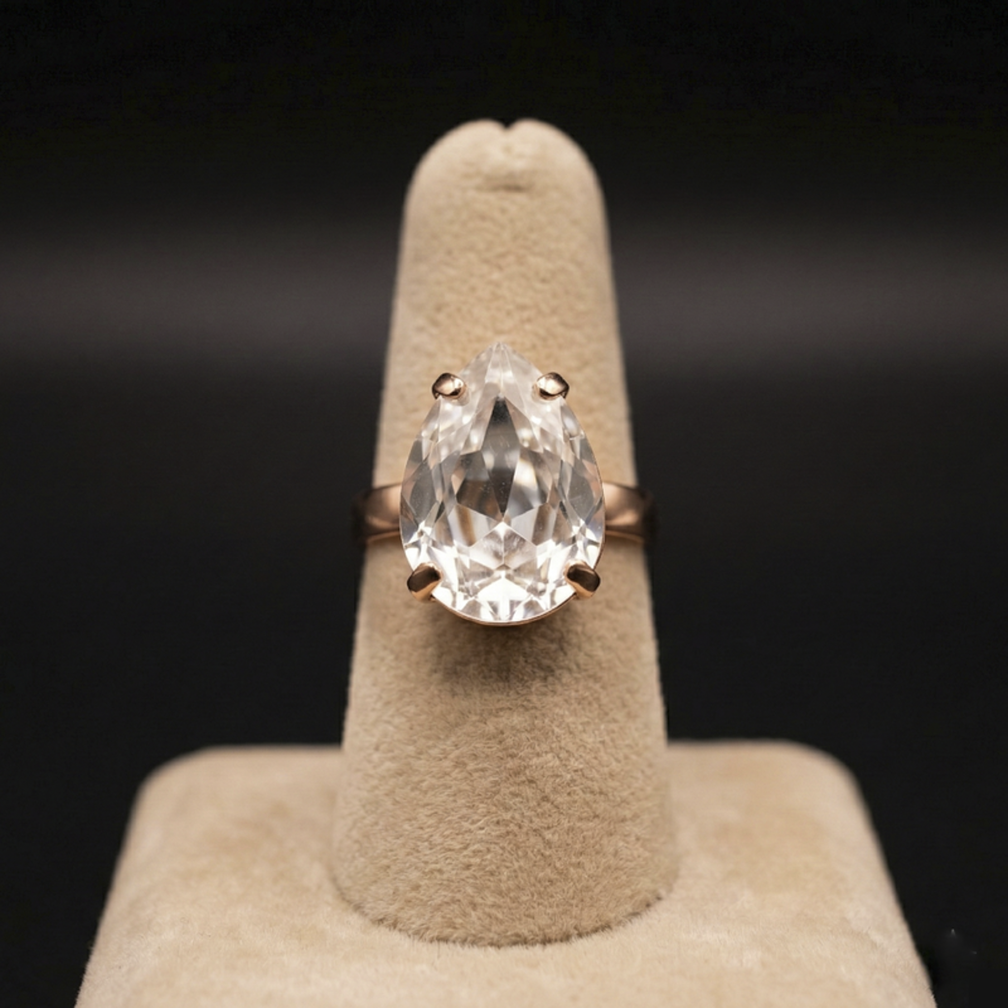 Stilla anello - Oro Rosa - CRYSTAL