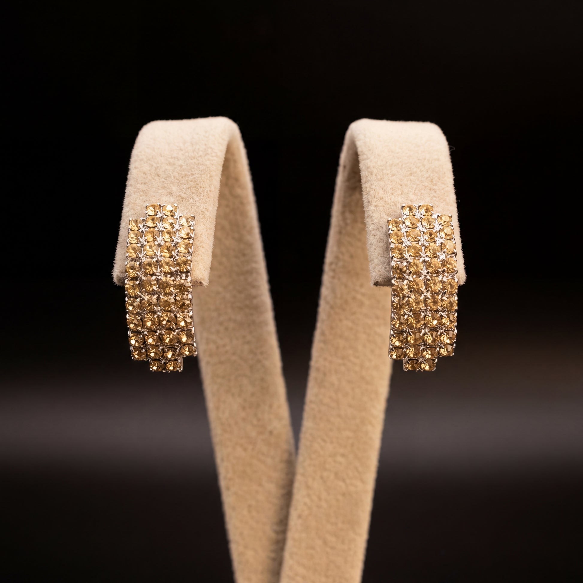Strass orecchini - Argento - Strass orecchini   gold