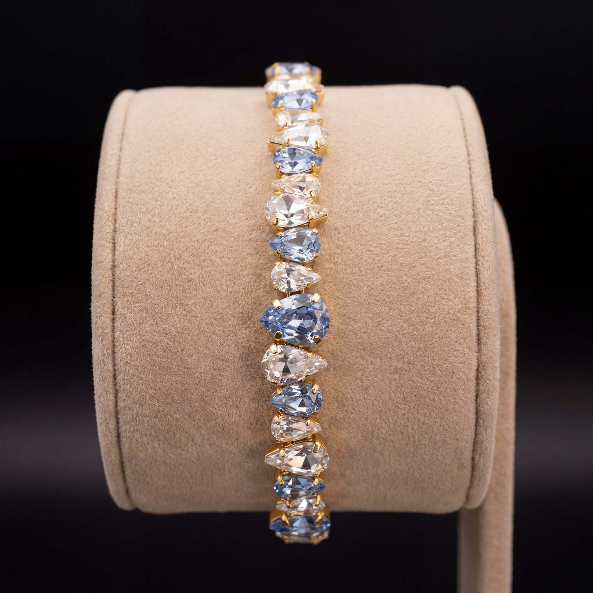 Sybel bracciale - Oro Giallo - Crystal Azzurro Polvere