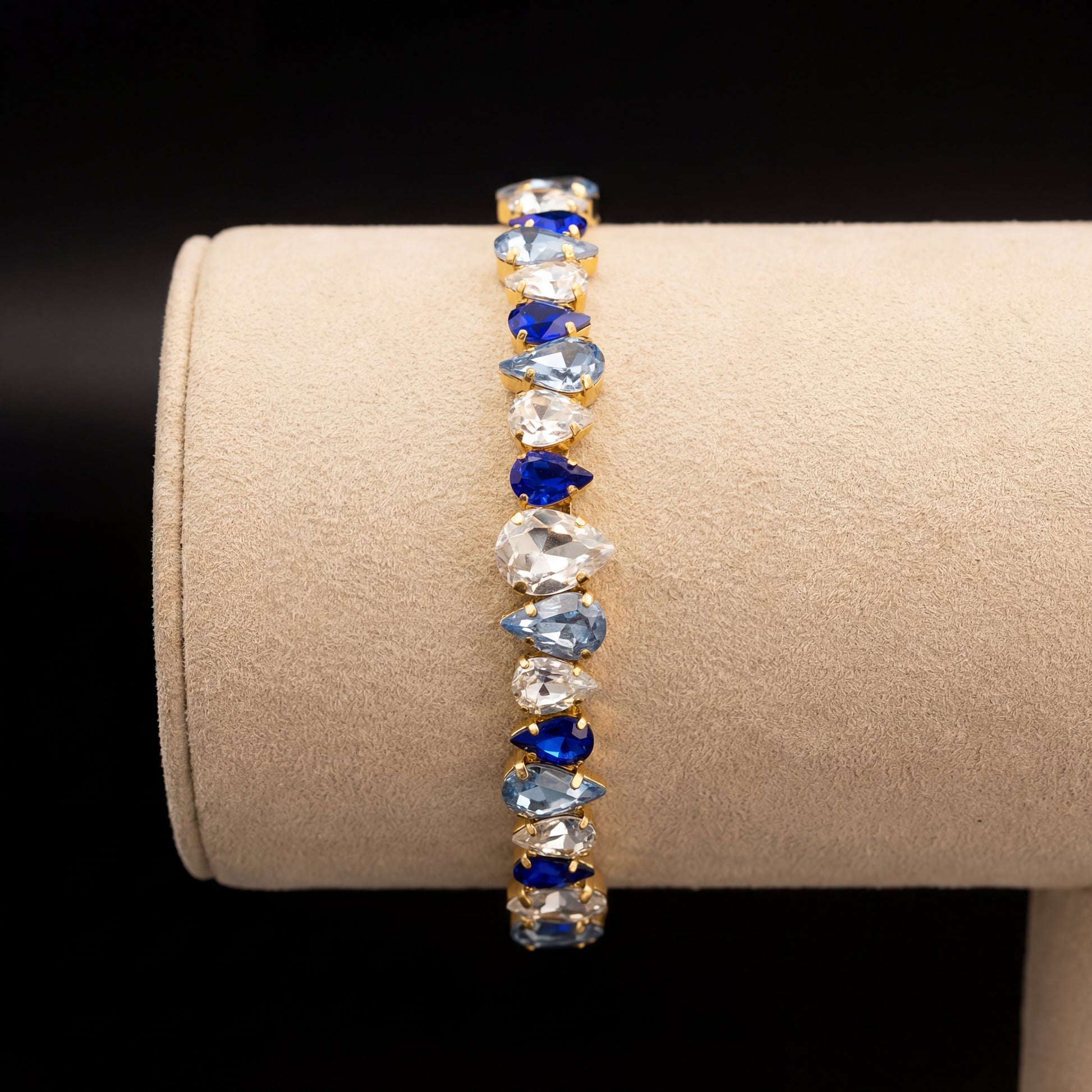 Sybel bracciale - Oro Giallo - Zaffiro Crystal Azzurro Polvere
