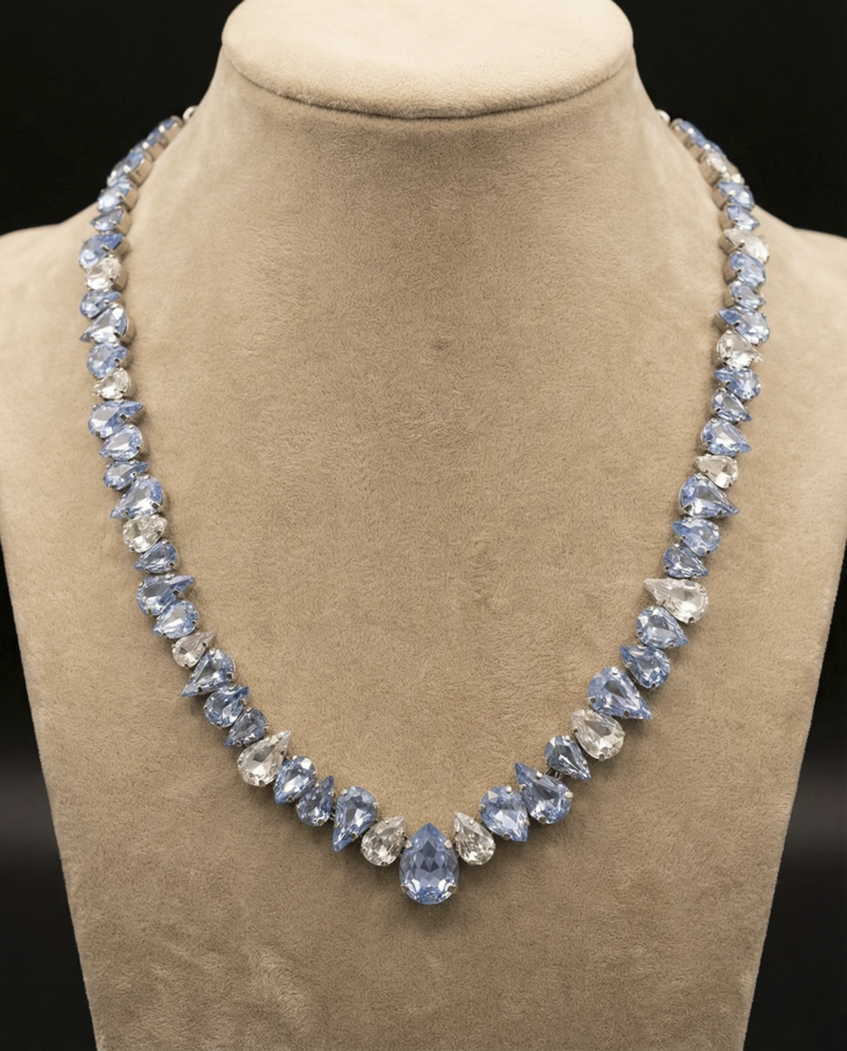Sybel collana - Silver - AZZURRO POLVERE, CRYSTAL - VAR 2