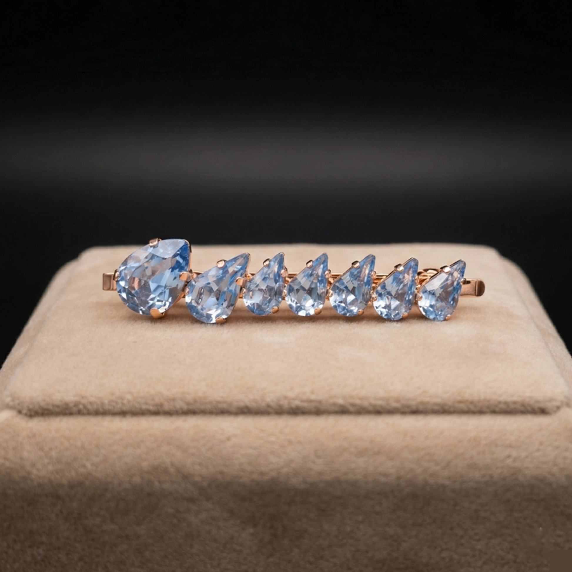 Sybel fermaglio - Oro Rosa - AZZURRO POLVERE