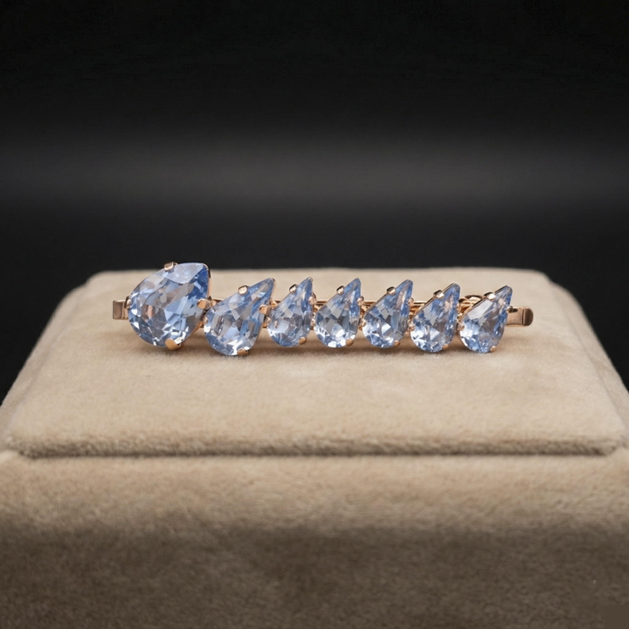 Sybel fermaglio - Oro Rosa - AZZURRO POLVERE