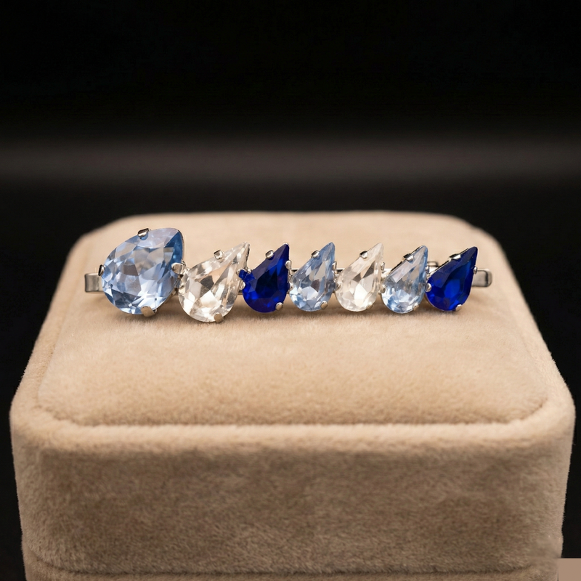 Sybel fermaglio - Silver - CRYSTAL, ZAFFIRO, AZZURRO POLVERE