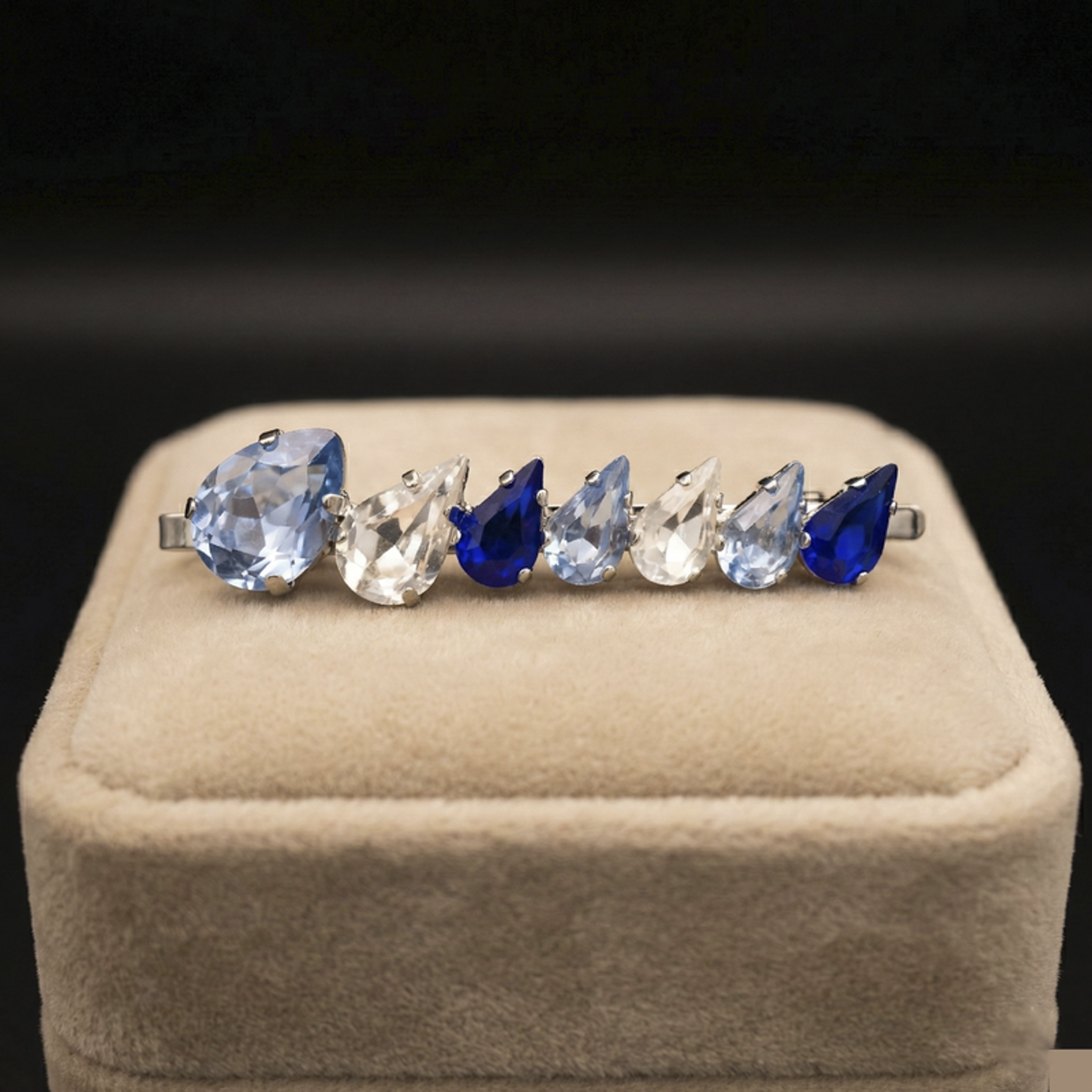 Sybel fermaglio - Silver - CRYSTAL, ZAFFIRO, AZZURRO POLVERE