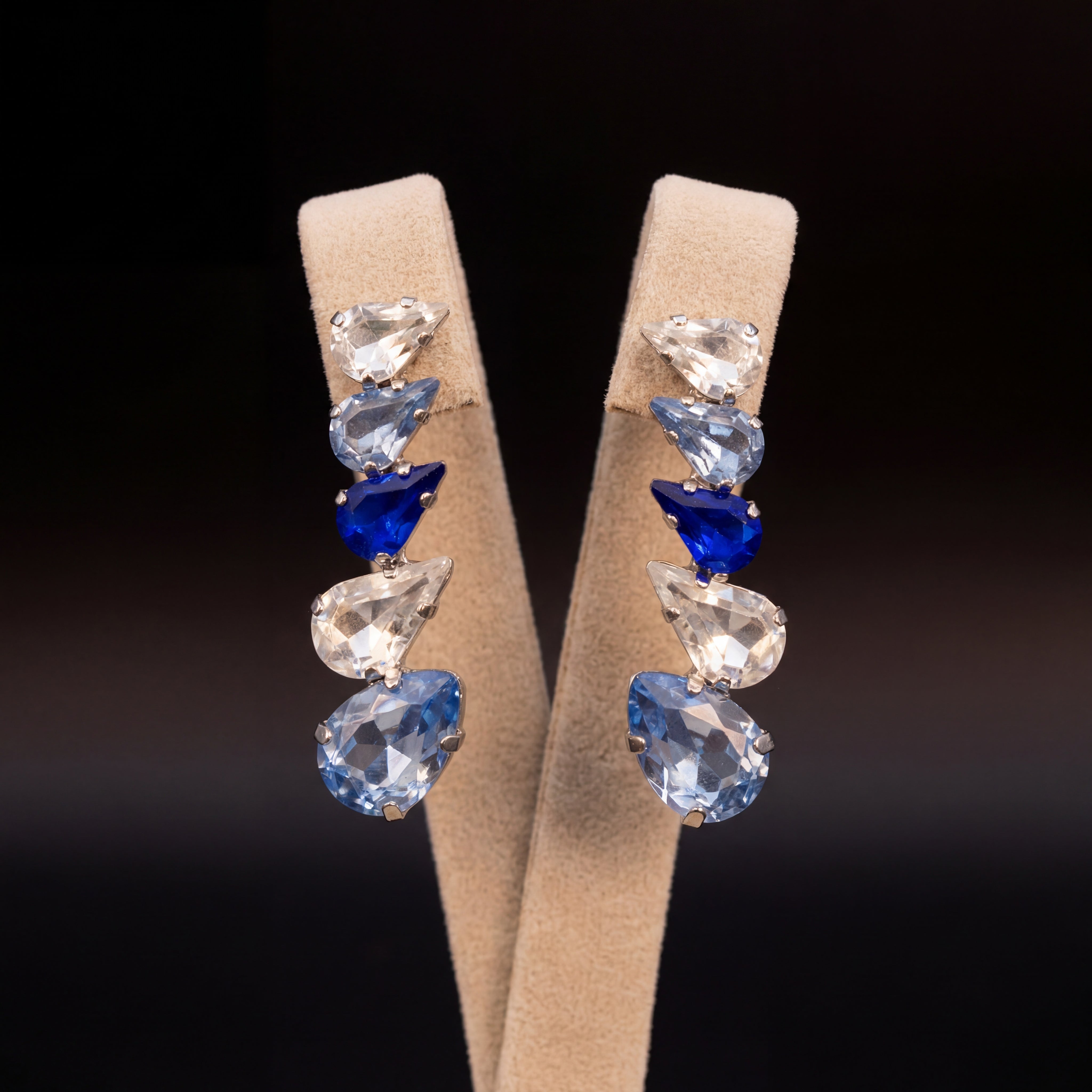 Sybel orecchini - Argento - Crystalzaffiroazzurro Polvere