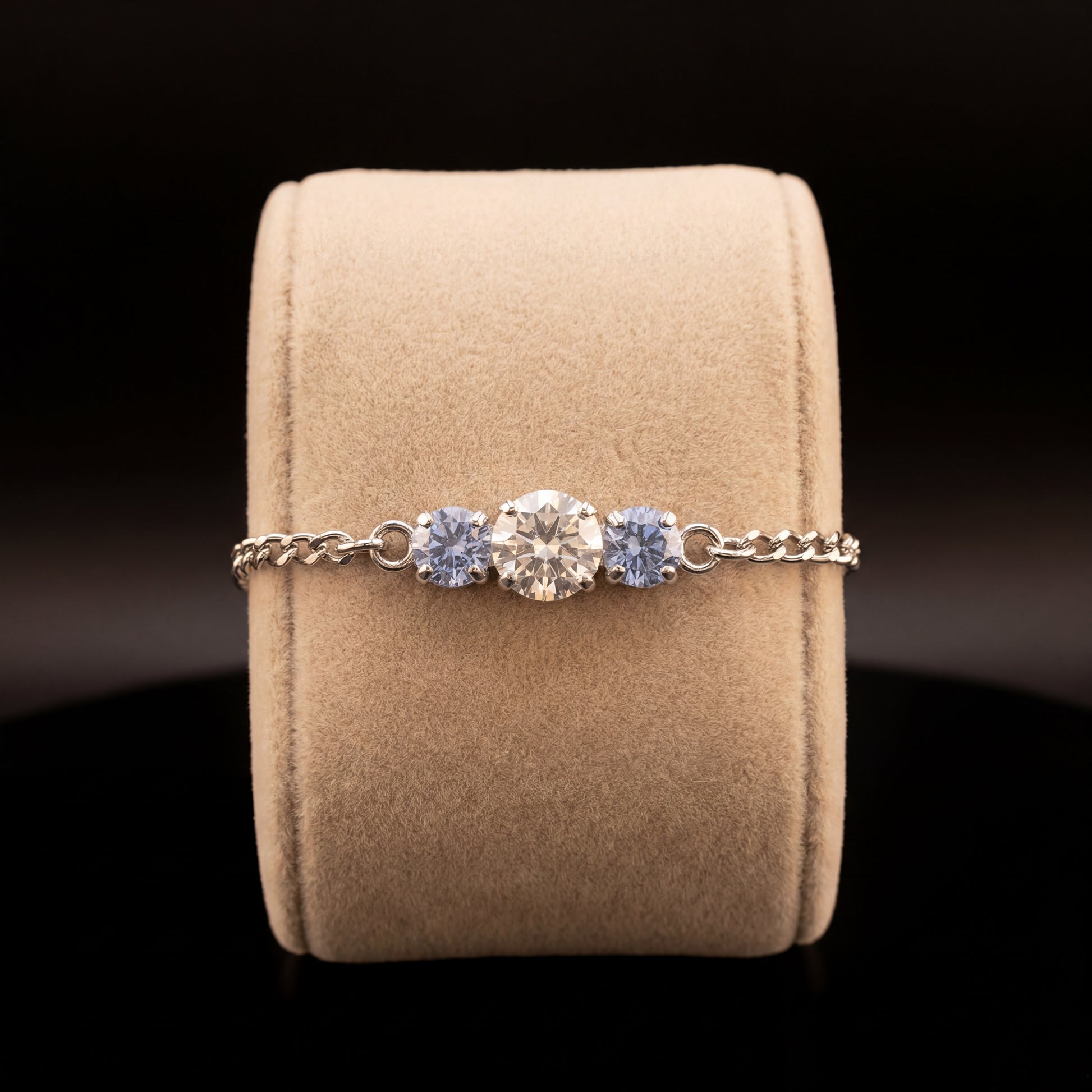 Trilogy bracciale - argento - CRYSTAL + AZZURRO POLVERE