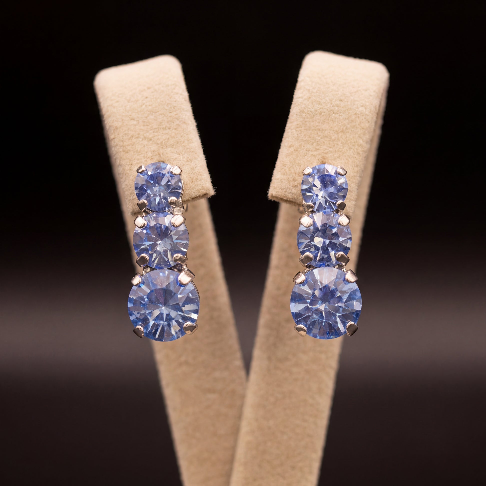 Trilogy orecchini - Argento - Azzurro Polvere