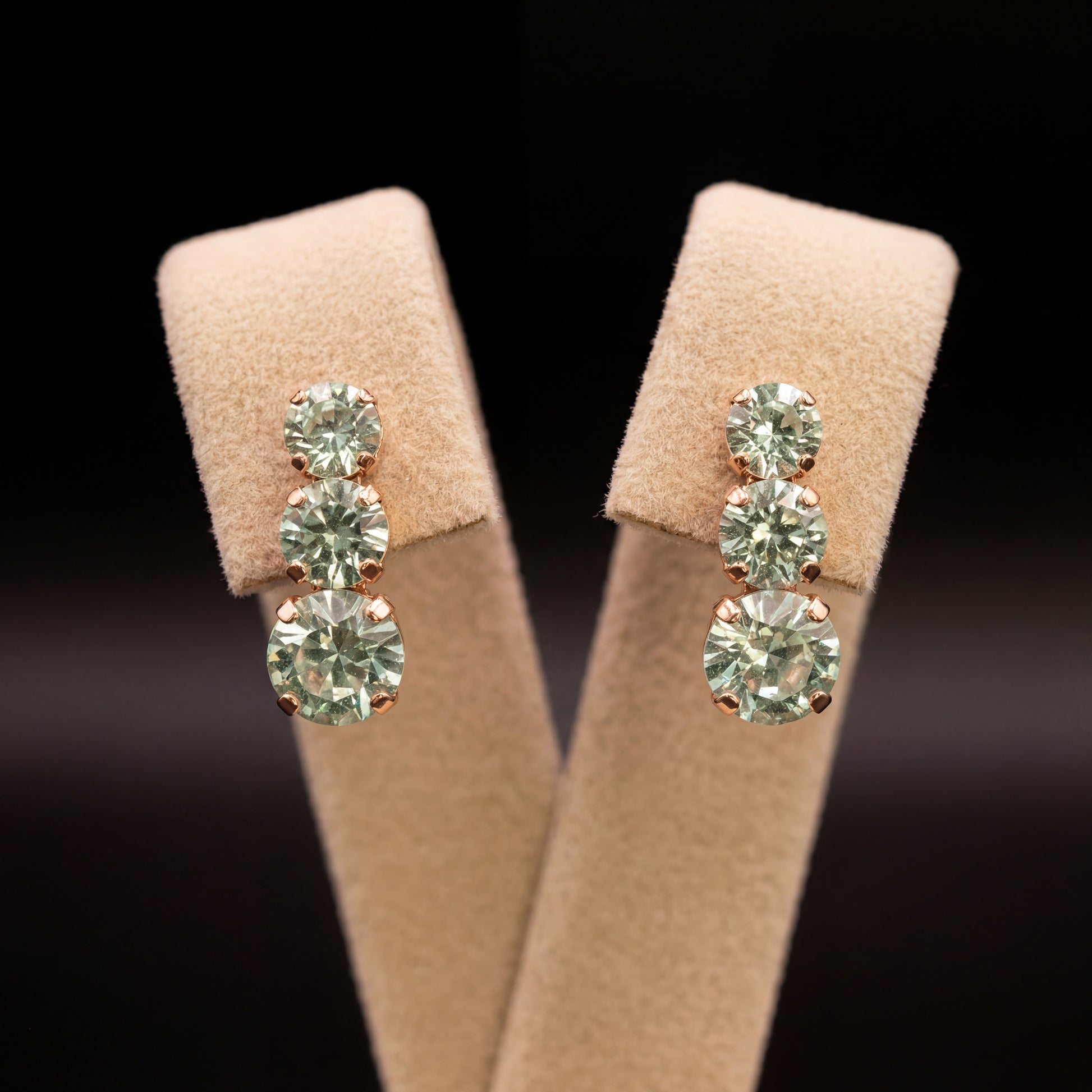 Trilogy orecchini - Oro Rosa - Crisolite